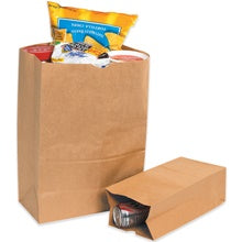 3x1.88x5.88 Kraft Grocery Bags 500/Case