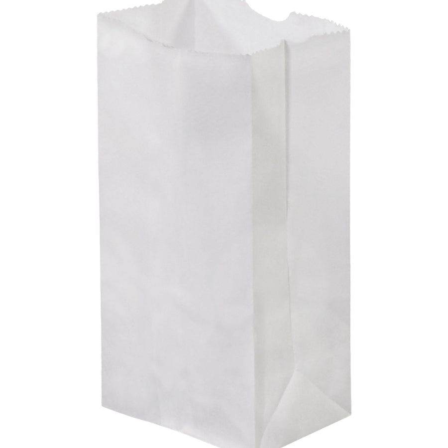 3 1/2 x 2 3/8 x 6 7/8 in White Paper Gusseted Grocery Bags 500-Pack BGG113W - alias listing