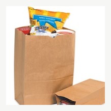 4.31x2.44x7.88 Kraft Grocery Bags 500/Case