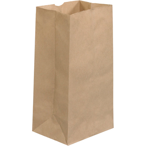 Industrial-strength kraft grocery bags engineered for retail and shipping applications. These 8 1/4