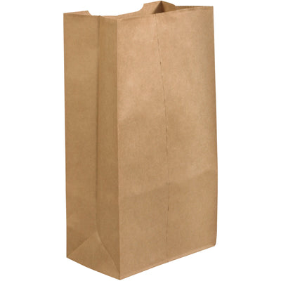12x7x21.75 Kraft Paper Grocery Bags 66lb - Gusseted Retail Bags, Case of 250