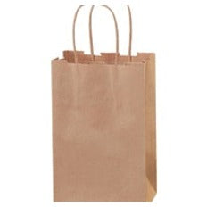 5.5x3.25x8.38 Kraft Paper Shopping Bags 100-Pack BGG53100PK - alias listing
