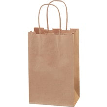 5.5x3.25x8.38 Kraft Paper Shopping Bags 100-Pack