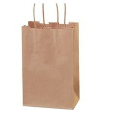 5.5x3.25x8.38 Kraft Paper Shopping Bags 50-Pack BGG5350PK - alias listing