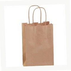 5.25x3.25x8.25 Kraft Shopping Bags 100-Pack BGG538100PK - alias listing