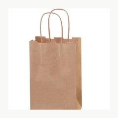 5.25x3.25x8.25 Kraft Shopping Bags 100-Pack