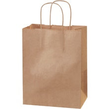 8x4.25x10.5 Kraft Paper Shopping Bags 50-Pack