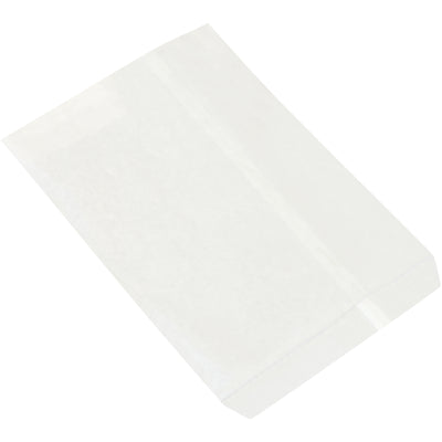 8.5x11" White Recycled Paper Flat Merchandise Bags - Case of 2000