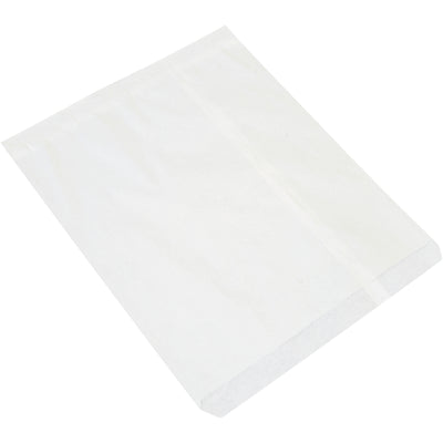 18x15" White Recycled Paper Flat Merchandise Bags - 500ct Case