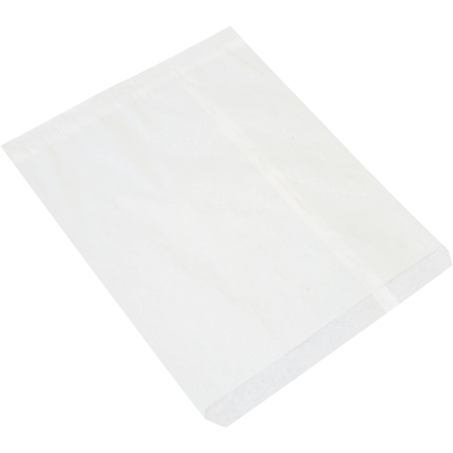 18x15" White Recycled Paper Flat Merchandise Bags - 500ct Case