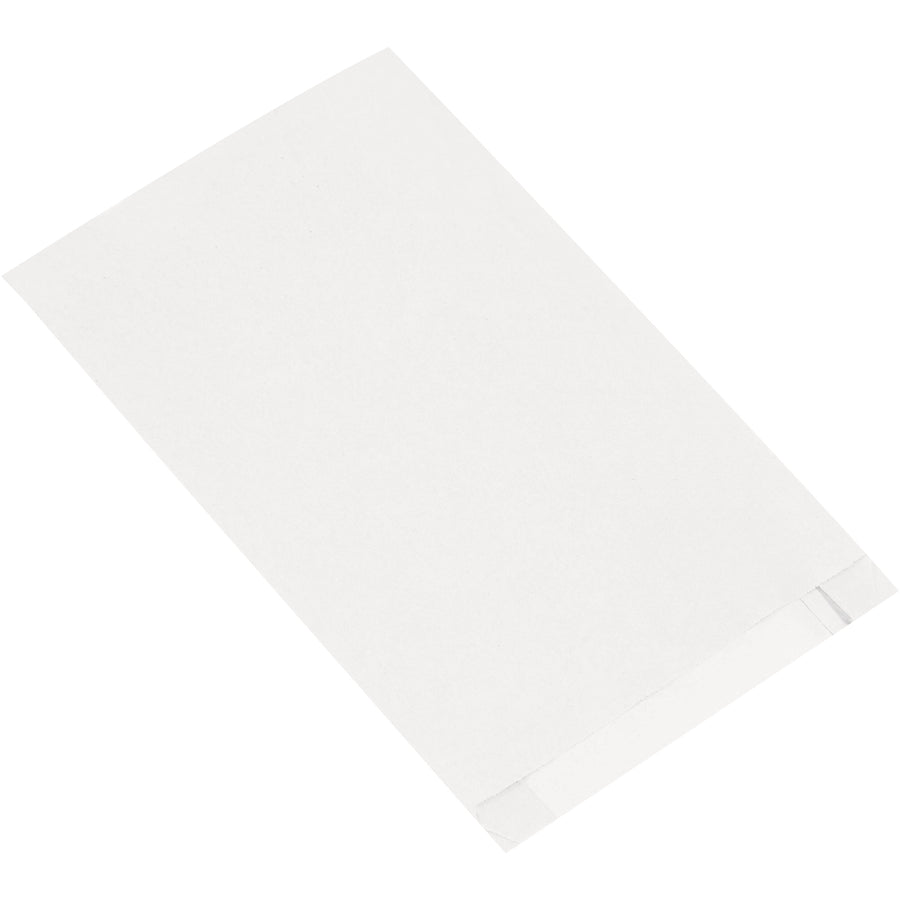 10x2x15" White Recycled Paper Gusseted Merchandise Bags - 1000/Case