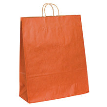 16x6x19.25 Orange Tinted Shopping Bags