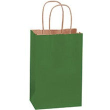 5.5x3.25x8.38 Green Tinted Shopping Bags BGS114G - alias listing