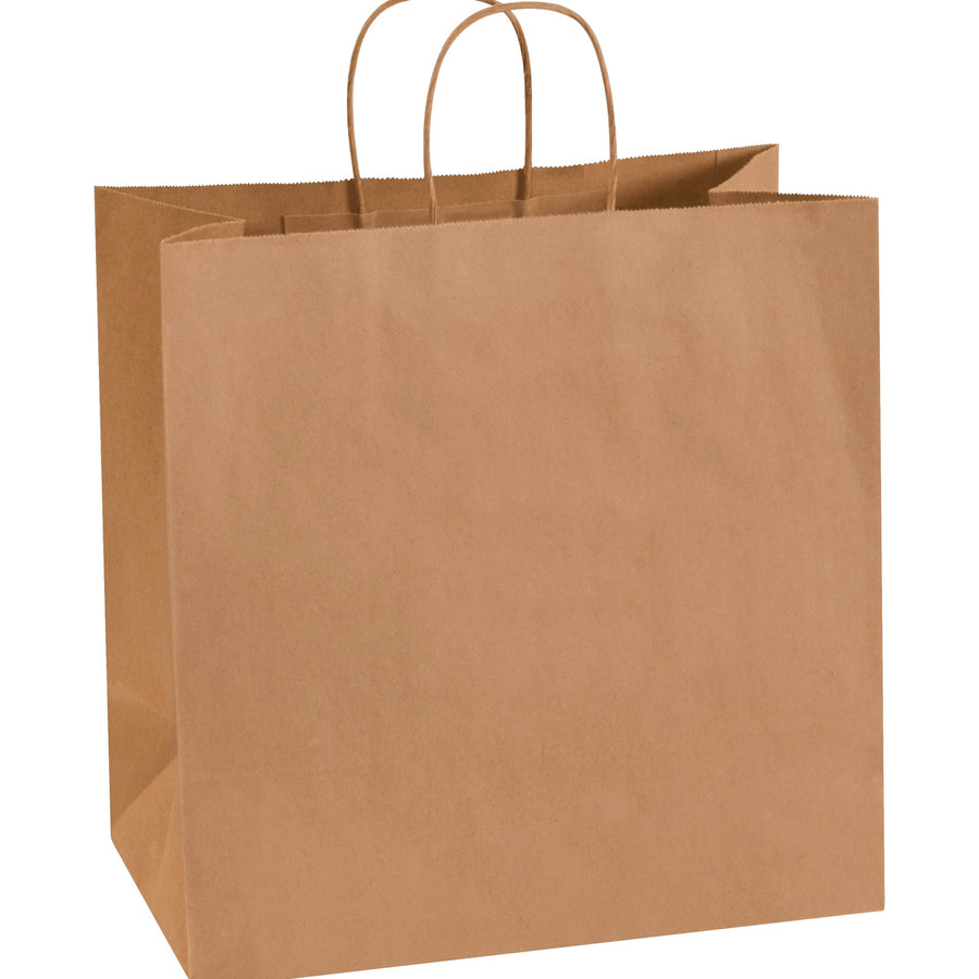 13x7x13 Kraft with Handles Paper Shopping Bags 250/Case BGS114K - alias listing