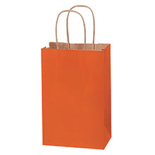 5.5x3.25x8.38 Orange Tinted Shopping Bags