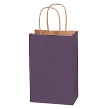 5.5x3.25x8.38 Purple Tinted Shopping Bags