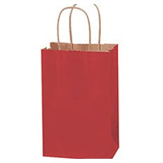 5.5x3.25x8.38 Red Tinted Shopping Bags BGS114R - alias listing