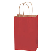 5.5x3.25x8.38 Red Tinted Shopping Bags