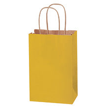 5.5x3.25x8.38 Yellow Tinted Shopping Bags