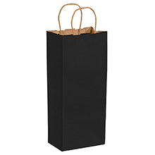 5.5x3.25x13 Black Tinted Shopping Bags