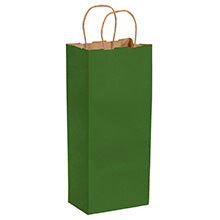 5.5x3.25x13 Green Tinted Shopping Bags