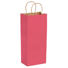 5.5x3.25x13 Pink Tinted Shopping Bags