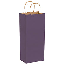 5.5x3.25x13 Purple Tinted Shopping Bags