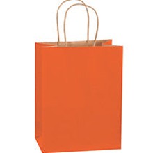 8x4.5x10.25 Orange Tinted Shopping Bags BGS116O - alias listing