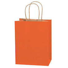 8x4.5x10.25 Orange Tinted Shopping Bags