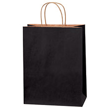 10x5x13 Black Tinted Shopping Bags