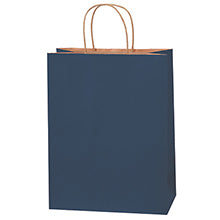 10x5x13 Navy Tinted Shopping Bags