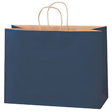 16x6x12 Navy Tinted Shopping Bags