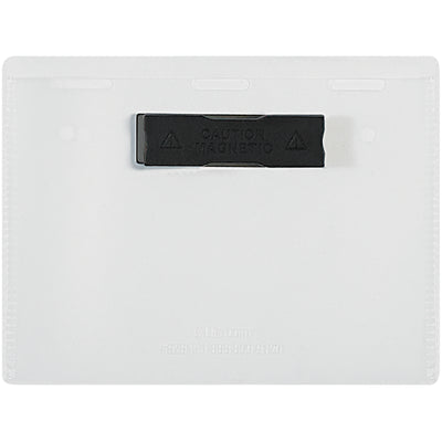 Quickly identify authorized personnel with these durable 4x3" magnetic badge holders. Made from 8 mil clear material with top-load design sealed on three sides. Case includes 20 reusable holders plus inkjet/laser inserts‚no clothing damage and PVC-free.