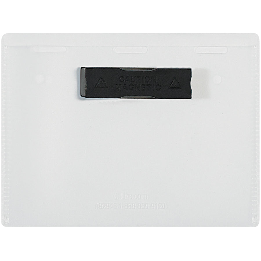 Quickly identify authorized personnel with these durable 4x3" magnetic badge holders. Made from 8 mil clear material with top-load design sealed on three sides. Case includes 20 reusable holders plus inkjet/laser inserts‚no clothing damage and PVC-free.