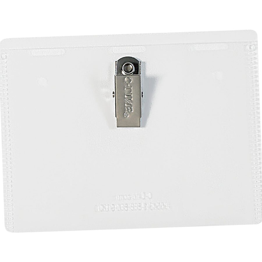 4x3 8 Mil Clear PVC-Free Clip-On Badge Holders 50/Case BH110 - alias listing