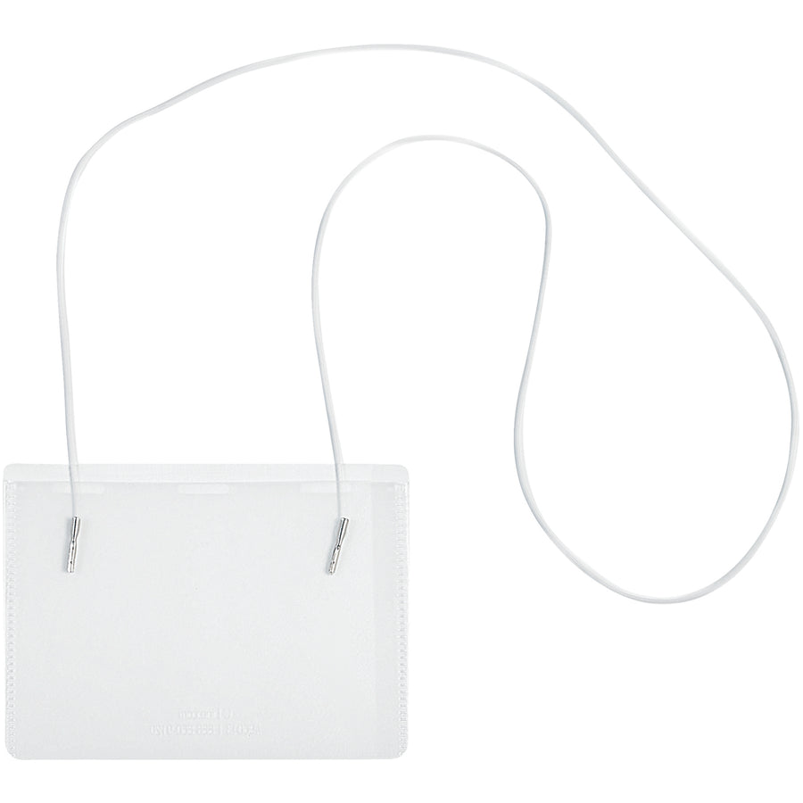 Quickly identify authorized personnel with these 3x4" clear hanging badge holders. PVC-free 8 mil material with included white elastic cords and 50 laser/inkjet inserts per case‚no clipping or pinning required.