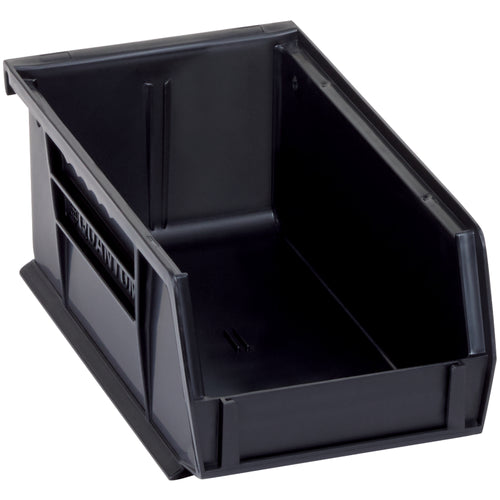 Protect sensitive electronic components with permanently conductive plastic storage bins that meet military ESD specifications. Carbon-filled polypropylene construction withstands repeated washing and industrial handling. Reinforced side walls and wide ledges enable secure high-stacking for efficient warehouse organization.