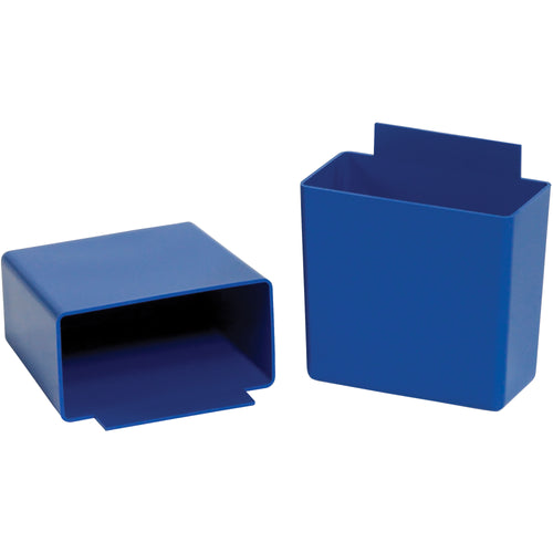 Organize small components and parts with precision using these durable blue plastic bin cups. Each cup measures 3.25