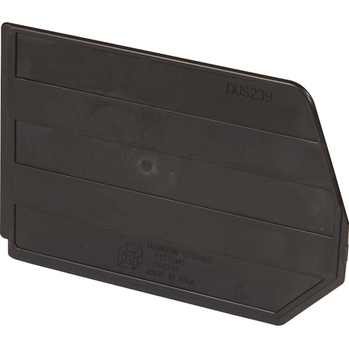 Maximize your bin storage capacity with these durable black plastic bin dividers. Measuring 9 7/8