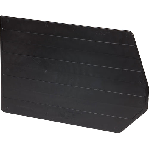 Divide and conquer bin clutter with these industrial-grade black plastic bin dividers (17