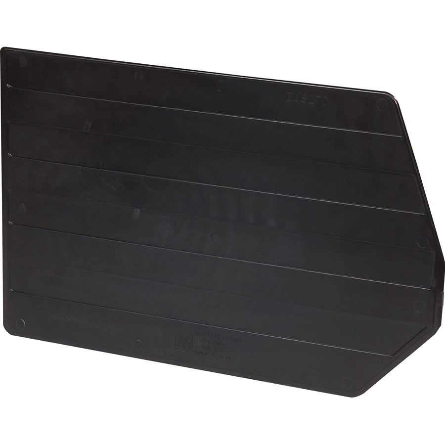 Divide and conquer bin clutter with these industrial-grade black plastic bin dividers (17" x 9.75"). Designed to compartmentalize BINP1816 plastic bins with secure, no-slip fit. Each case includes 6 dividers–bulk savings for warehouses and medical facilities managing high-volume inventory.