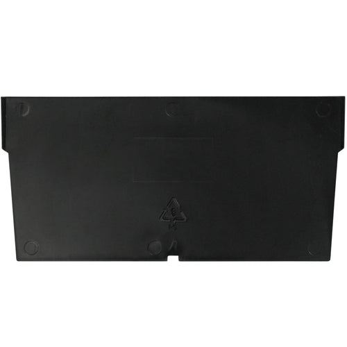 Maximize storage efficiency with durable black plastic shelf bin dividers in bulk. Each 5 1/4