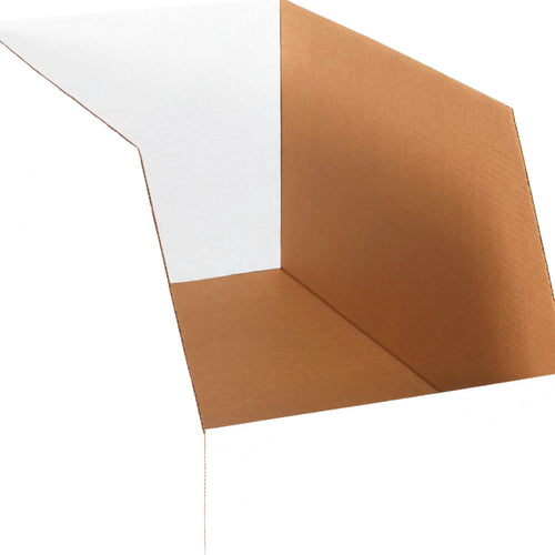 24x12x12 ECT-32-B White Corrugated Bin Boxes 25-Pack BINJ122412