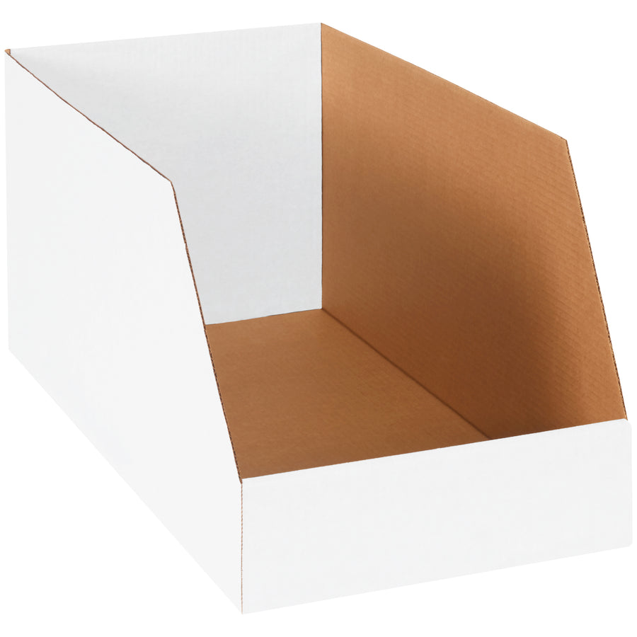 Store and organize large, bulky industrial parts with confidence using these 24"x12"x12" jumbo bin boxes. Each bundle includes 25 white corrugated boxes made from strong ECT-32-B material with high sides for maximum protection and storage capacity.