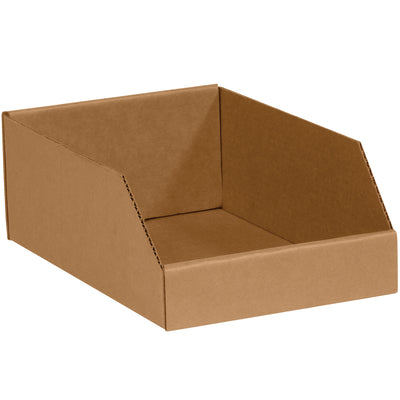 Industrial-strength ECT-32 kraft corrugated bin boxes designed for fast, tool-free assembly and reliable parts organization. These 10x12x4.5" open-top bins require zero tape or staples–just fold and use. Each 25-pack bundle delivers economical shelf storage that conceals wear while meeting your inventory management needs.