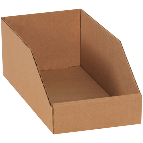 Economical kraft corrugated bin boxes designed for fast assembly and reliable parts organization. One-piece construction requires no tape, staples, or tools‚just fold and use. ECT-32 corrugated strength in a 50-box bundle.