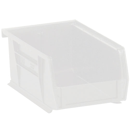 Store and organize small parts efficiently with these durable clear plastic stack and hang bin boxes (9.25