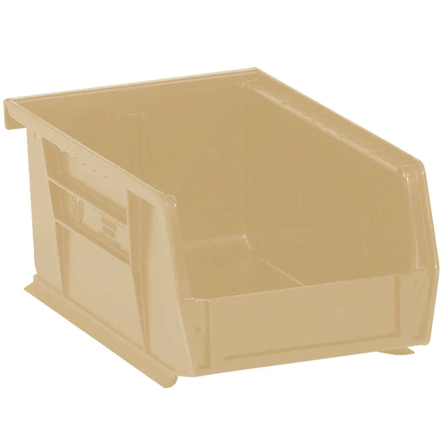 Store small parts and components efficiently with these durable plastic stack and hang bin boxes. The flat front panel is perfect for labeling, and stackable design maximizes shelf space. Case of 12 individual bins ships ready to use.