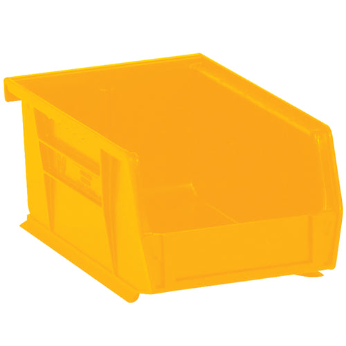 Maximize warehouse efficiency with these durable yellow plastic stack and hang bin boxes. Each case includes 12 stackable bins (9.25
