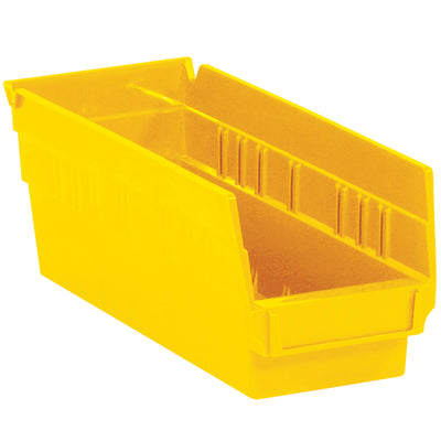Keep your warehouse organized with these durable yellow plastic shelf bin boxes. Each case includes 36 nestable bins with built-in label holders and rear hanglocks for easy access. FDA-compliant polypropylene construction resists grease, oil, and most chemicals for long-lasting reliability.